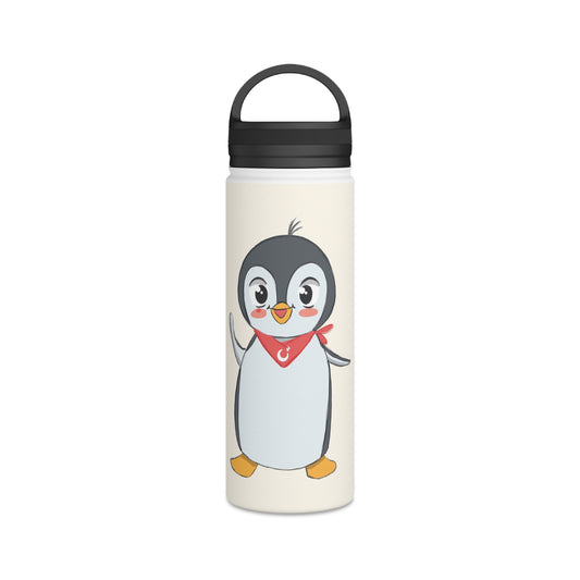 Pingucan Penguin Stainless Steel Water Bottle, 18 oz, Roots & Talks - product photo 1