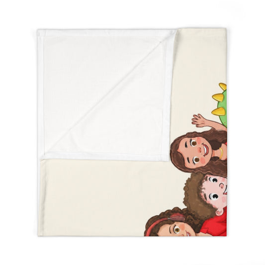 All the Characters Together Baby Swaddle Blanket, Roots & Talks - product photo 2
