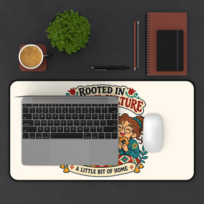Rooted in Turkish Culture Neoprene Desk Mat, 12 × 22 in, Roots & Talks - product photo 3