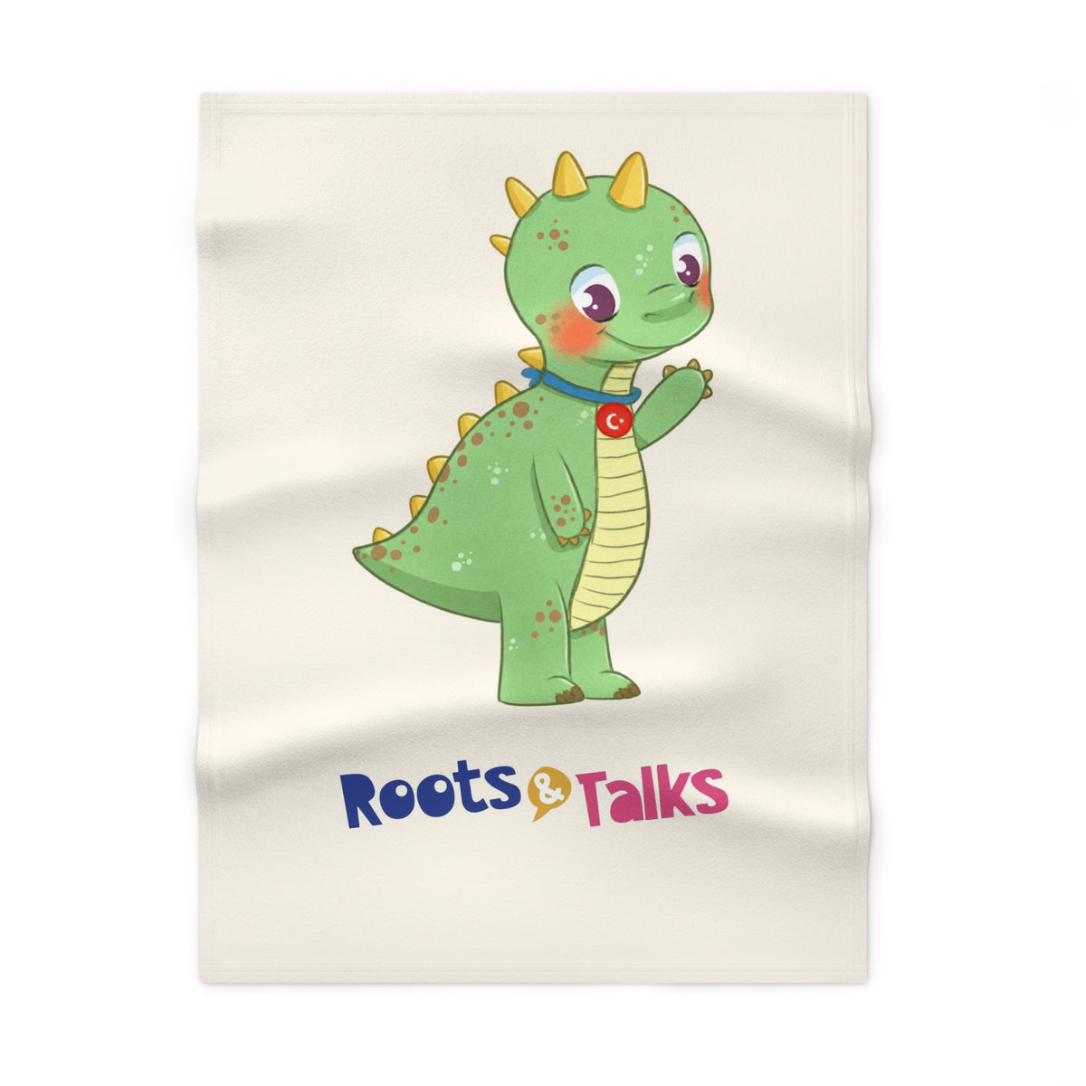 Dino Dinosaur Soft Fleece Baby Blanket, Roots & Talks - product photo 1