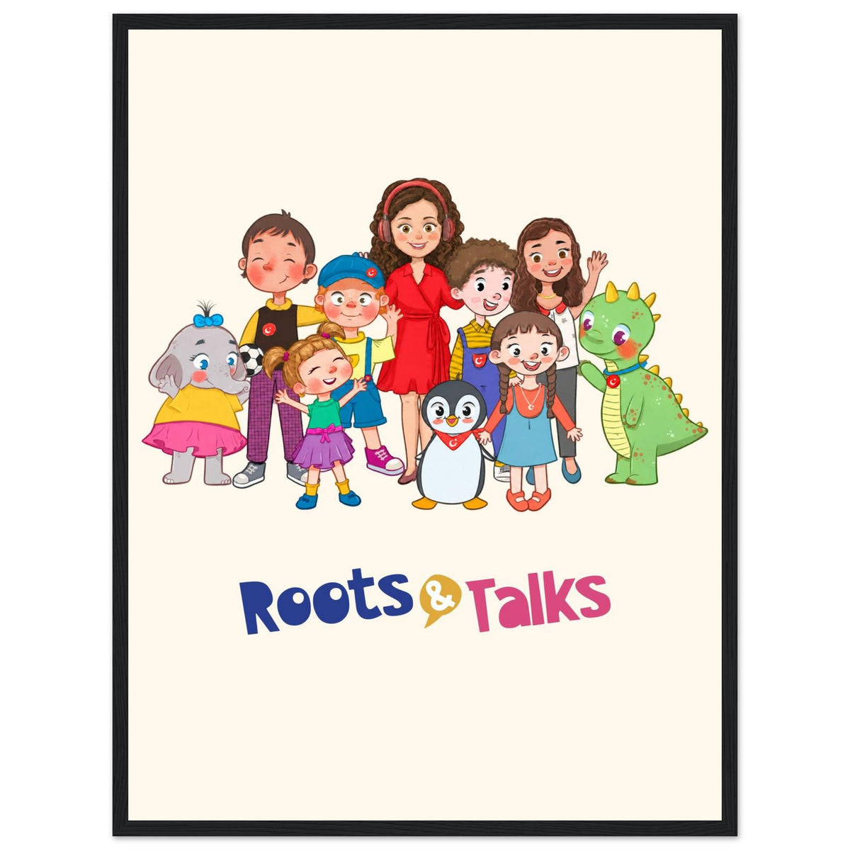 All the Characters Together Framed Portrait Poster, Roots & Talks - framed poster photo 5