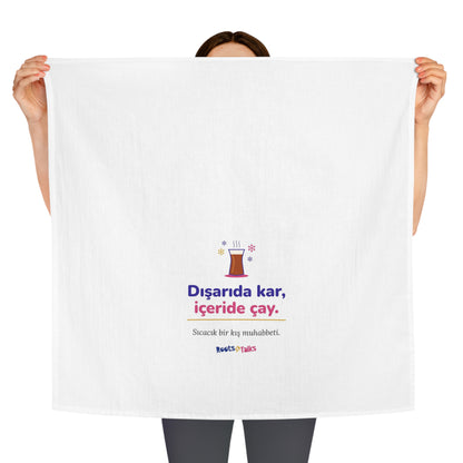 Dışarıda Kar, İçeride Çay Cotton Tea Towel, Roots & Talks - product photo 3