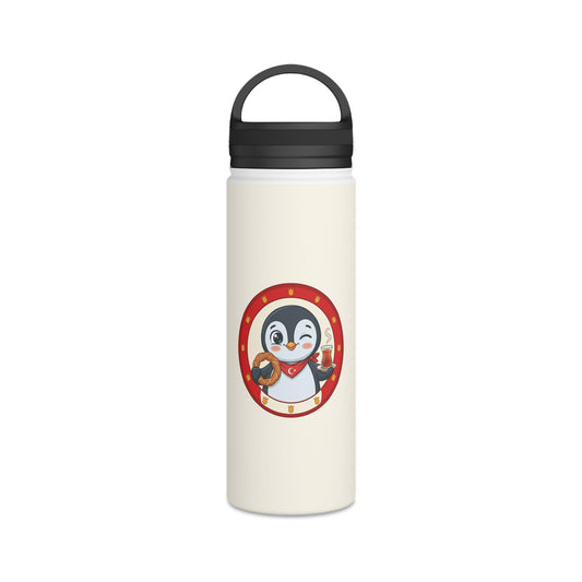 Simit and Tea Badge Stainless Steel Water Bottle, 18 oz, Roots & Talks - product photo 1