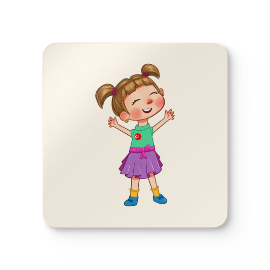 Ela Character Cork-Back Coaster Set, 4 Pieces, Roots & Talks - product photo 1