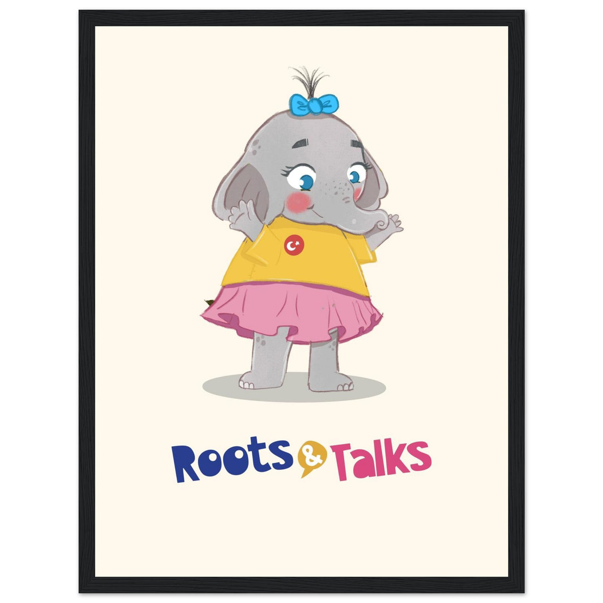 Filiz Elephant Framed Portrait Poster, Roots & Talks - framed poster photo 2