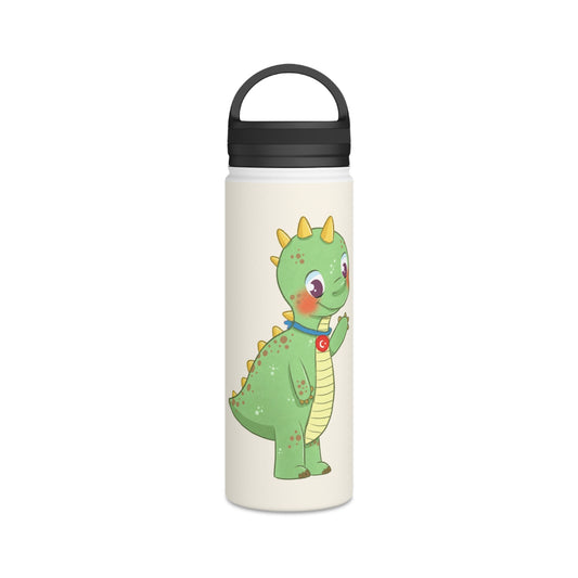 Dino Dinosaur Stainless Steel Water Bottle, 18 oz, Roots & Talks - product photo 1