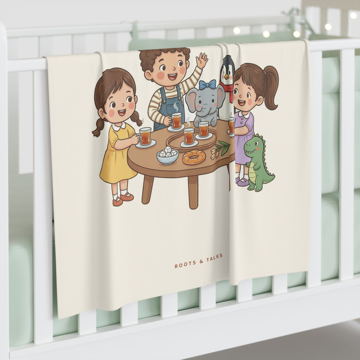 Çay Bahane, Muhabbet Şahane Baby Swaddle Blanket, Roots & Talks - product photo 3