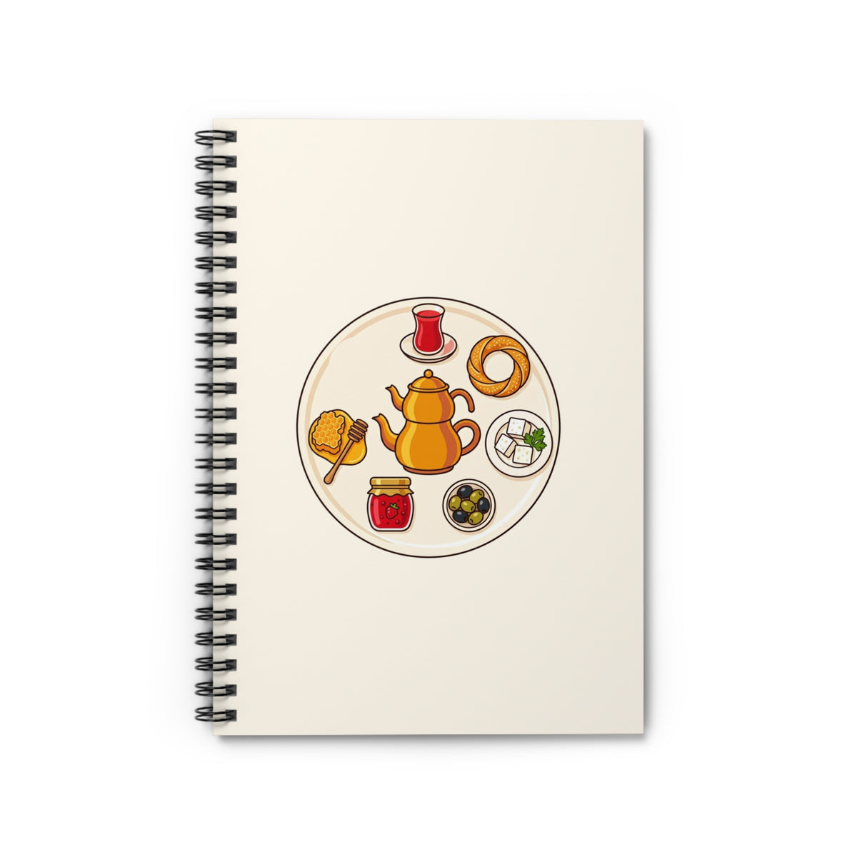 Turkish Breakfast Table Spiral Notebook, Roots & Talks - product photo 1