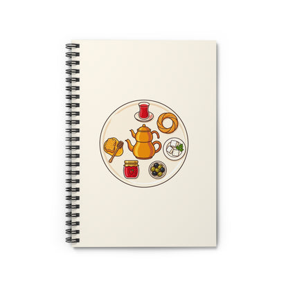 Turkish Breakfast Table Spiral Notebook, Roots & Talks - product photo 1