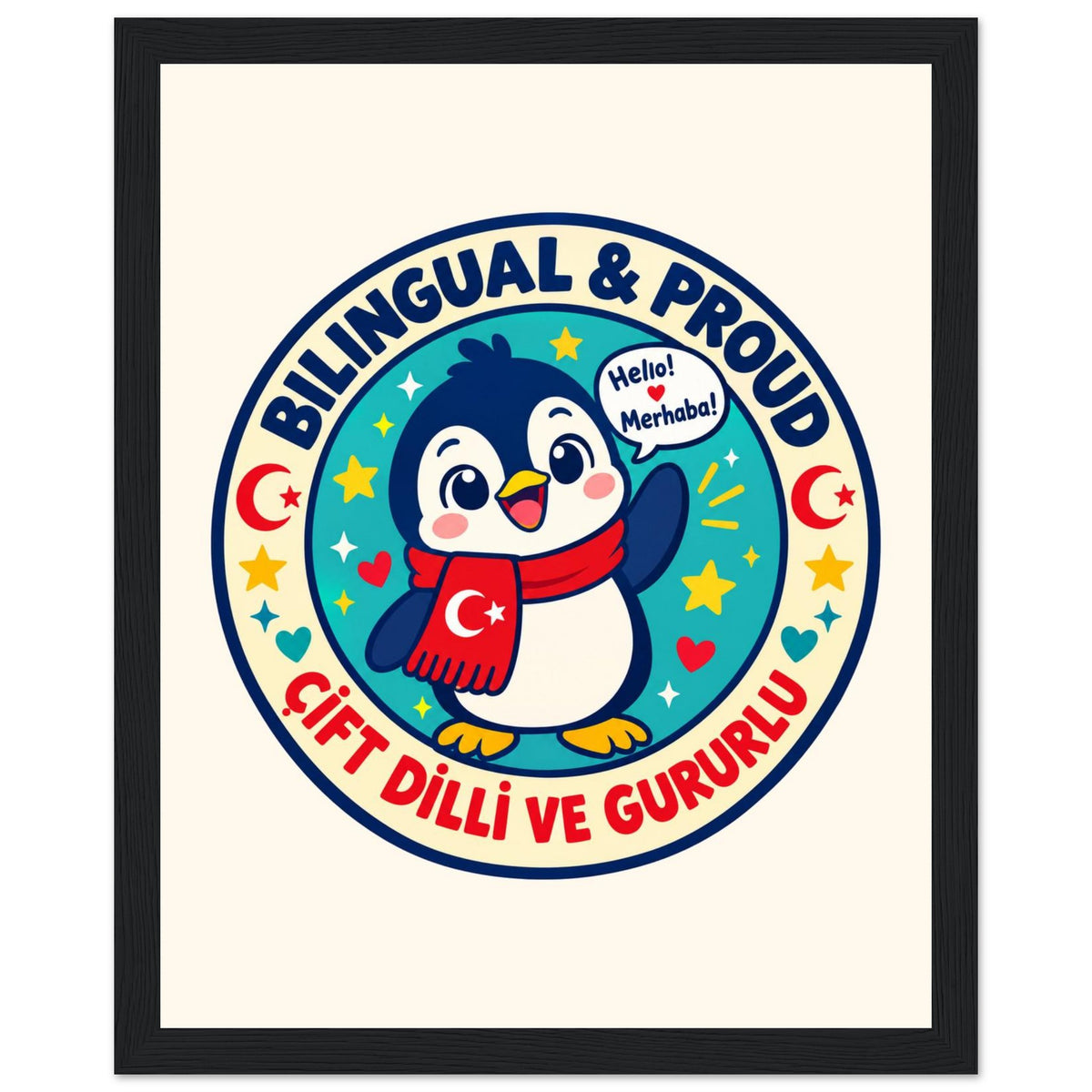 Bilingual & Proud Framed Portrait Poster, Roots & Talks - framed poster photo 6