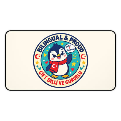 Bilingual & Proud Neoprene Desk Mat, 12 × 22 in, Roots & Talks - product photo 1