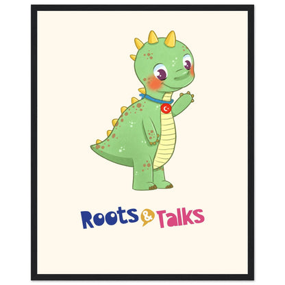 Dino Dinosaur Framed Portrait Poster, Roots & Talks - framed poster photo 4