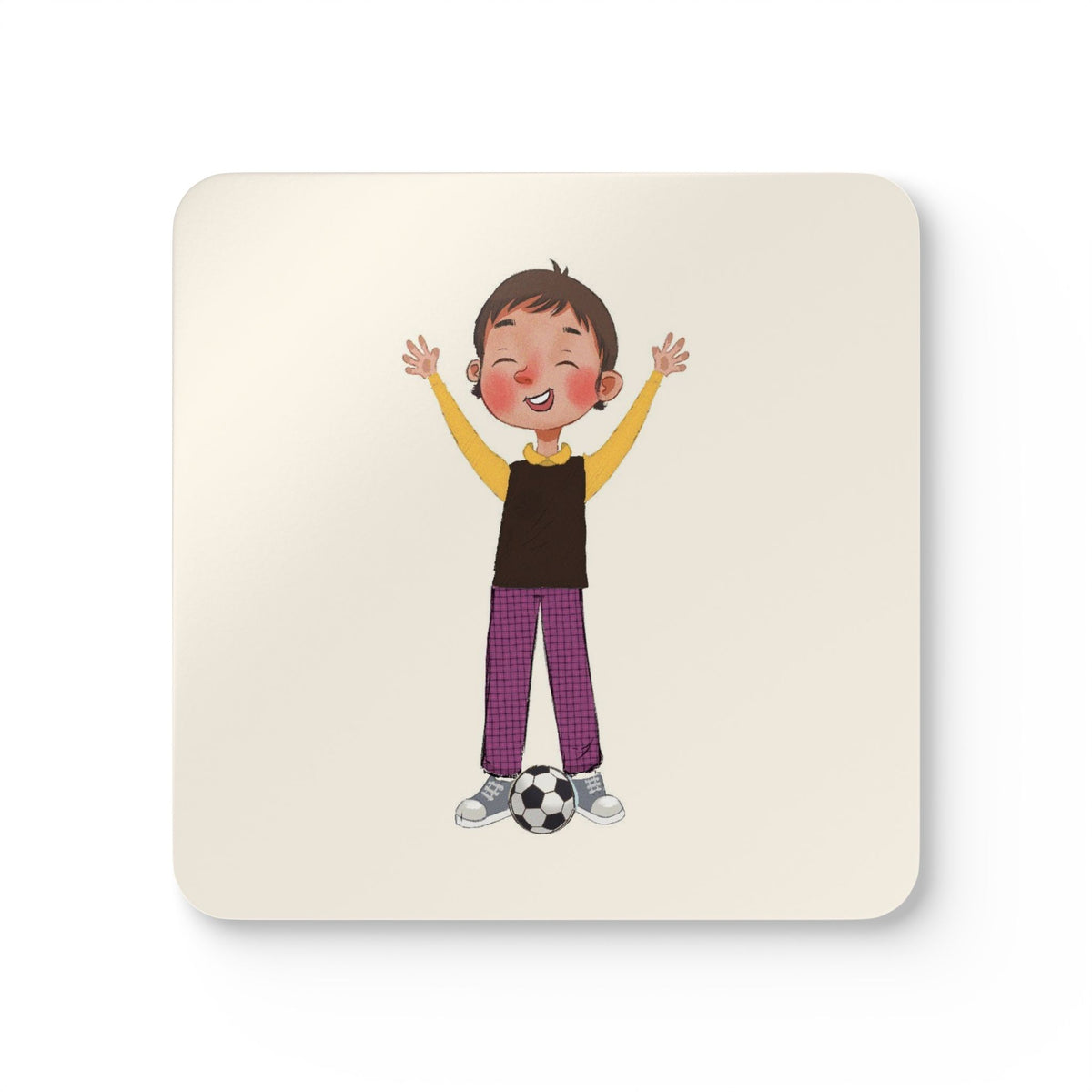 Gazi Character Cork-Back Coaster Set, 4 Pieces, Roots & Talks - product photo 1