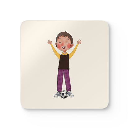 Gazi Character Cork-Back Coaster Set, 4 Pieces, Roots & Talks - product photo 1