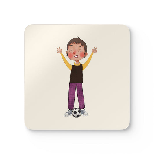Gazi Character Cork-Back Coaster Set, 4 Pieces, Roots & Talks - product photo 1