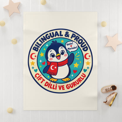 Bilingual & Proud Soft Fleece Baby Blanket, Roots & Talks - product photo 3