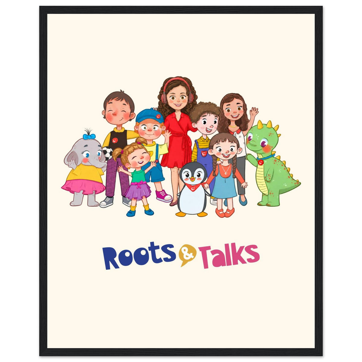 All the Characters Together Framed Portrait Poster, Roots & Talks - framed poster photo 4