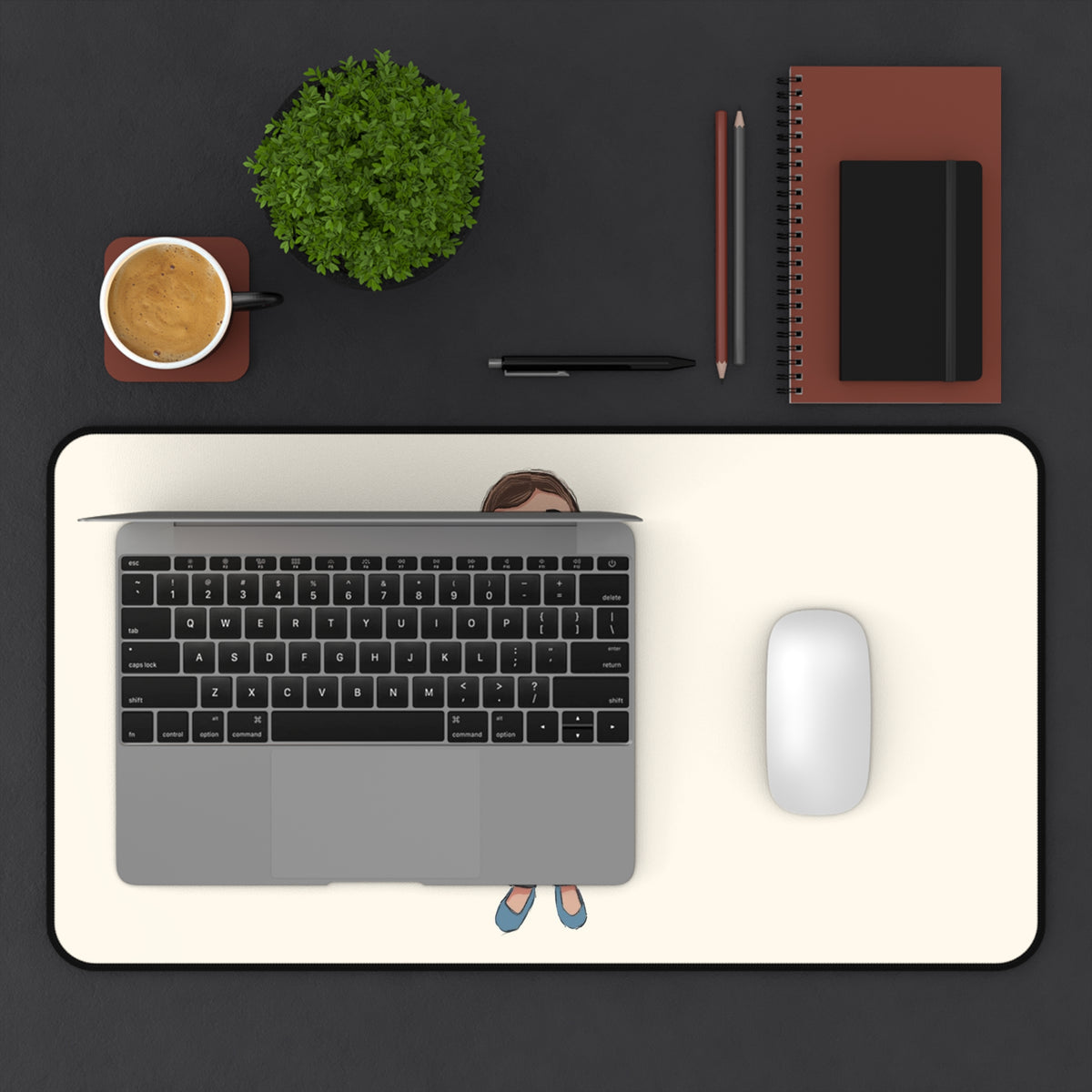 Defne Character Neoprene Desk Mat, 12 × 22 in, Roots & Talks - product photo 3