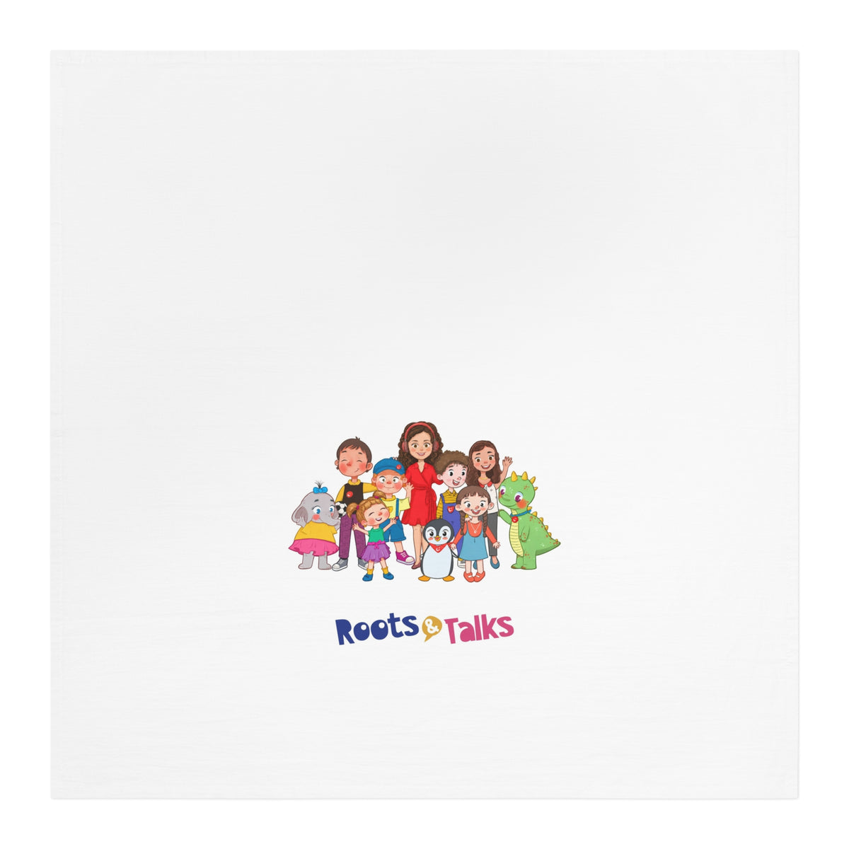 All the Characters Together Cotton Tea Towel, Roots & Talks - product photo 1
