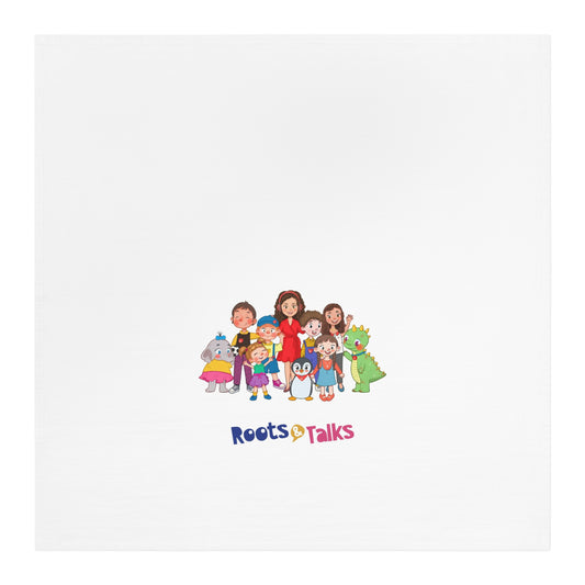 All the Characters Together Cotton Tea Towel, Roots & Talks - product photo 1