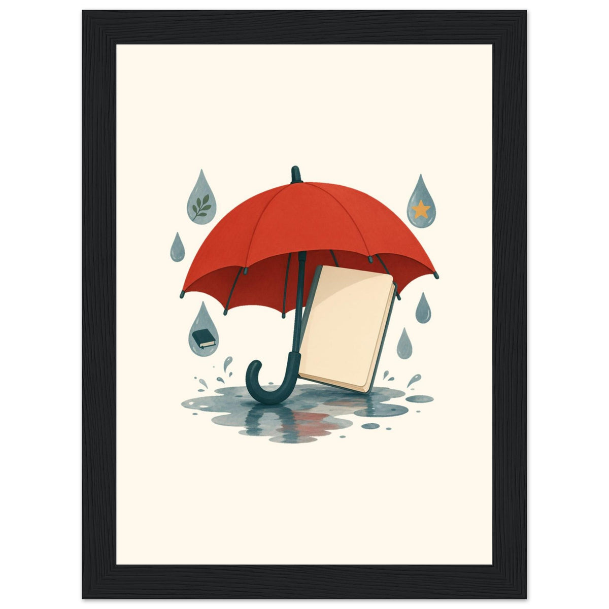 Word Umbrella Framed Portrait Poster, Roots & Talks - framed poster photo 1