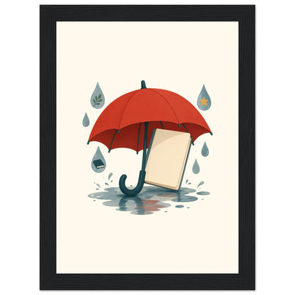 Word Umbrella Framed Portrait Poster, Roots & Talks - framed poster photo 1