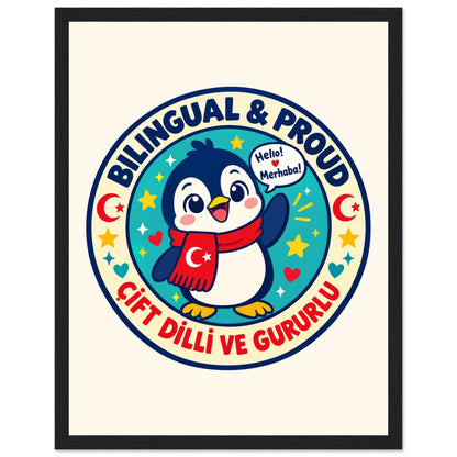 Bilingual & Proud Framed Portrait Poster, Roots & Talks - framed poster photo 3