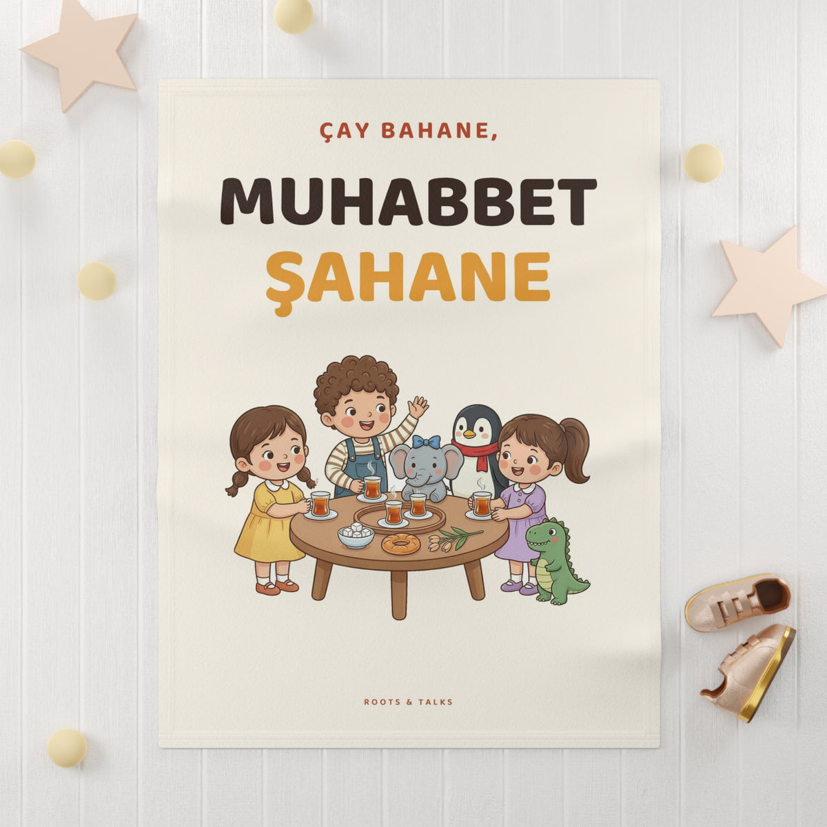 Çay Bahane, Muhabbet Şahane Soft Fleece Baby Blanket, Roots & Talks - product photo 3
