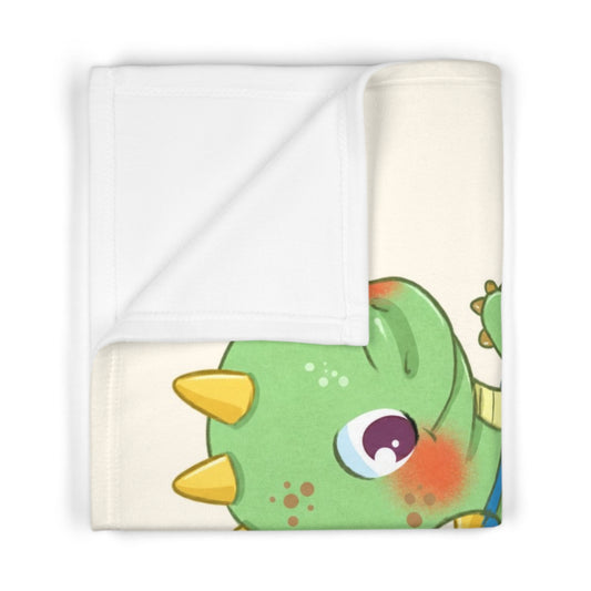 Dino Dinosaur Soft Fleece Baby Blanket, Roots & Talks - product photo 2