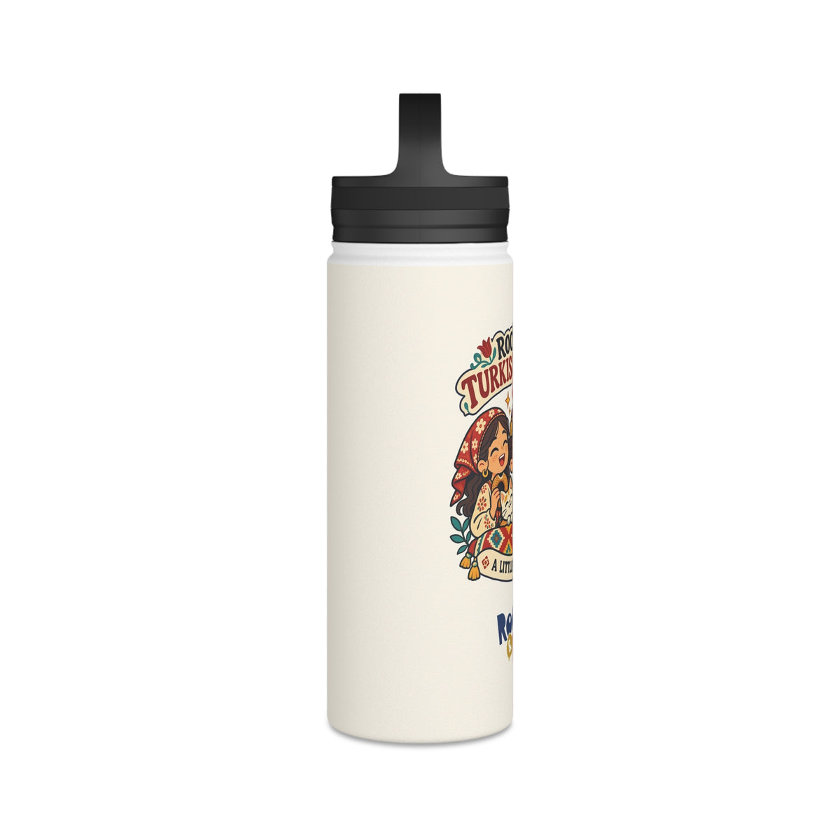 Rooted in Turkish Culture Stainless Steel Water Bottle, 18 oz, Roots & Talks