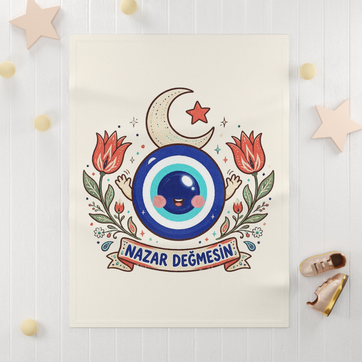 Nazar Değmesin Soft Fleece Baby Blanket, Roots & Talks - product photo 3