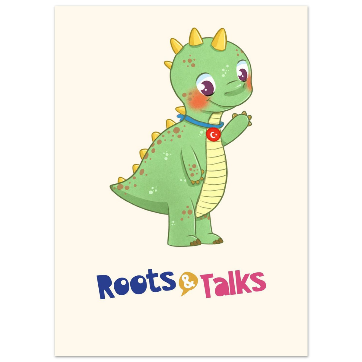 Dino Dinosaur Portrait Poster, Roots & Talks - poster photo 3