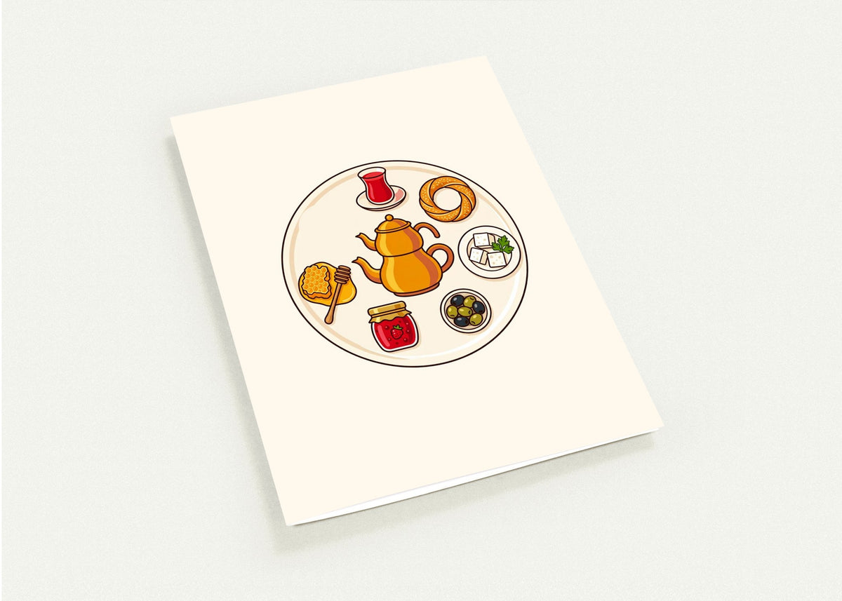 Turkish Breakfast Table Greeting Cards, Pack of 10, Roots & Talks - greeting card photo 1
