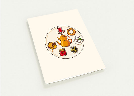 Turkish Breakfast Table Greeting Cards, Pack of 10, Roots & Talks - greeting card photo 1