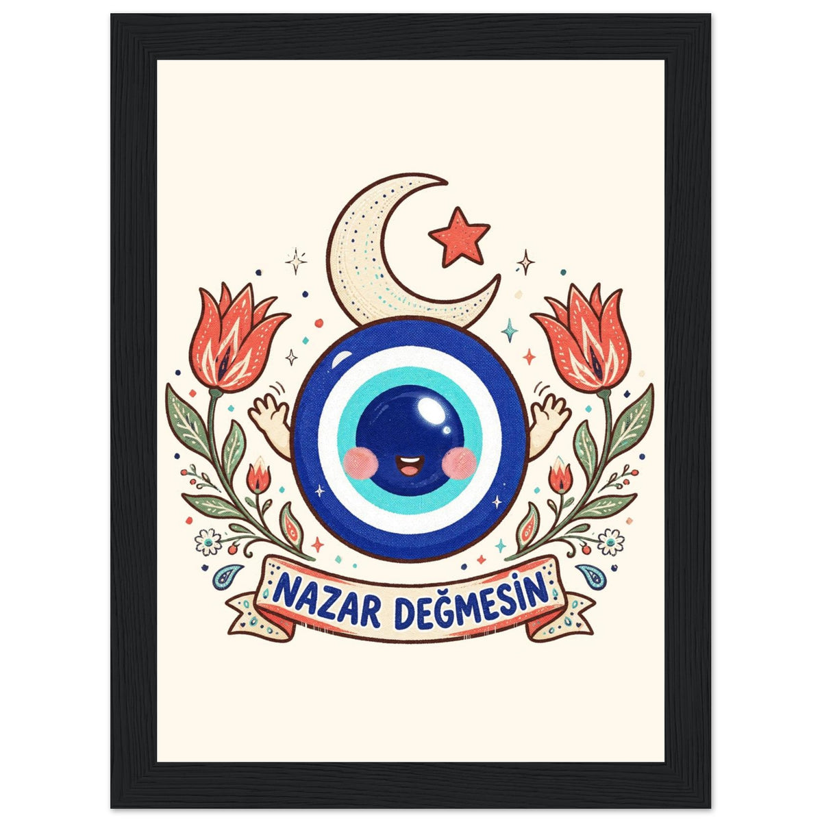 Nazar Değmesin Framed Portrait Poster, Roots & Talks - framed poster photo 1