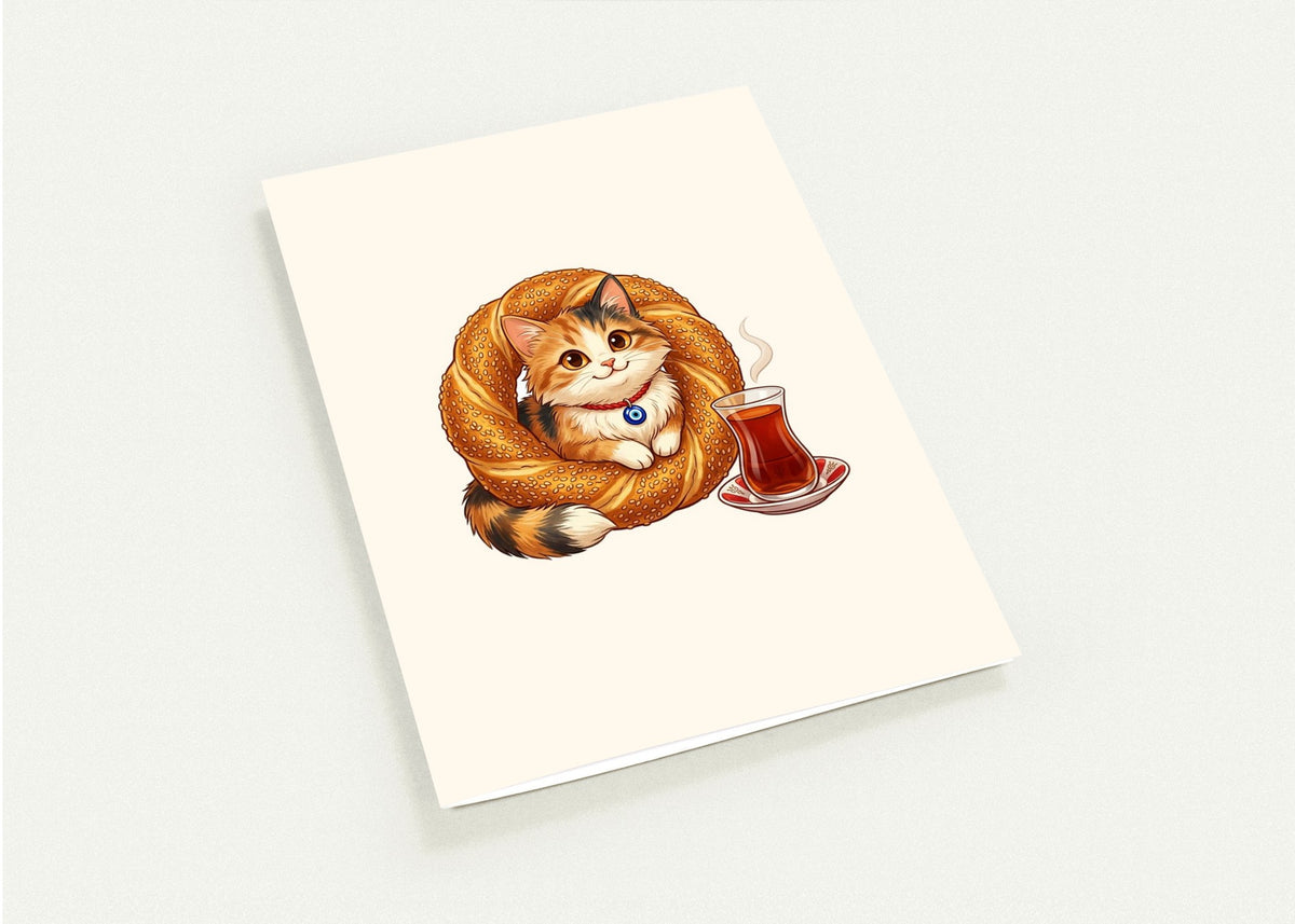 Susam the Simit Kitten Greeting Cards, Pack of 10, Roots & Talks - greeting card photo 1