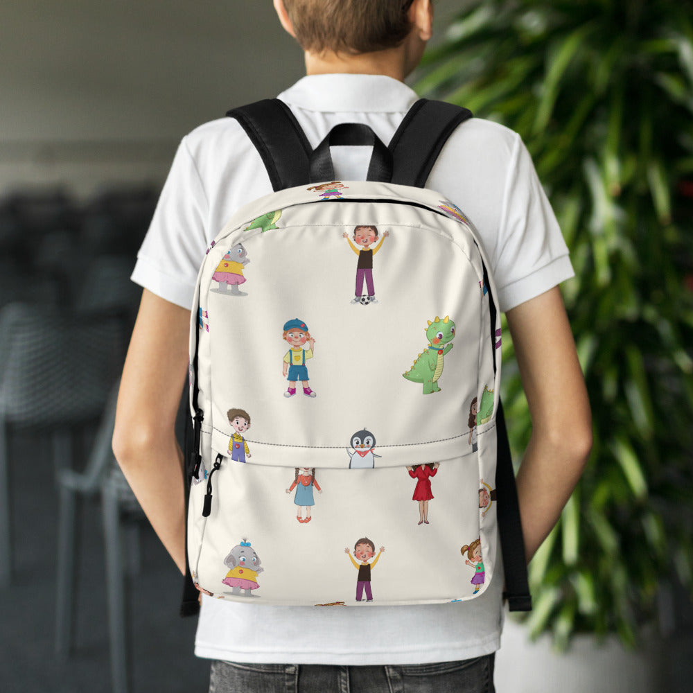 Roots & Talks Characters All-Over Print Backpack - lifestyle photo 2