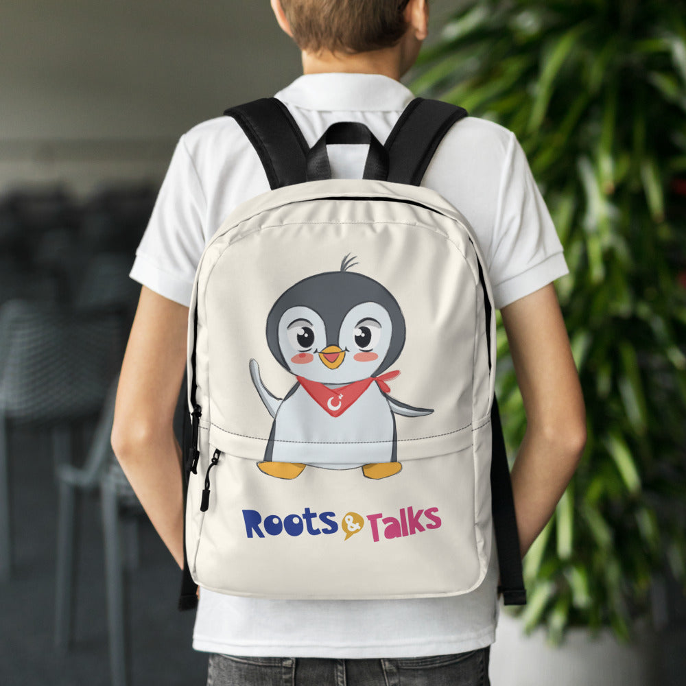 Pingucan Penguin Backpack, Large Print, Roots & Talks - lifestyle photo 1