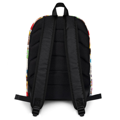 All the Characters Together All-Over Print Backpack, Roots & Talks - Back