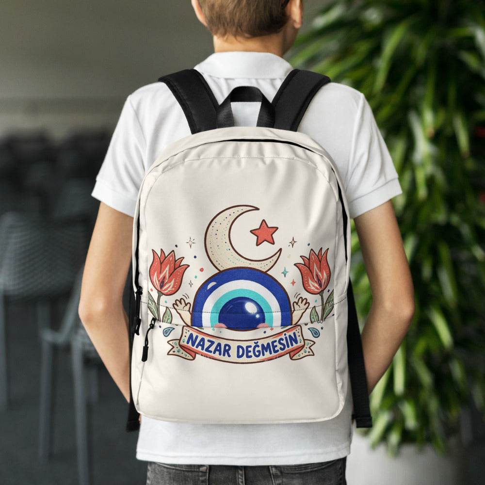 Nazar Değmesin Backpack, Large Print, Roots & Talks - lifestyle photo 1