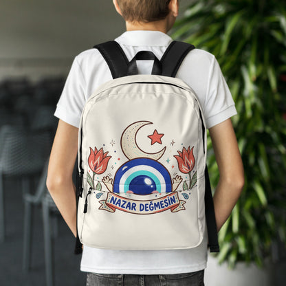 Nazar Değmesin Backpack, Large Print, Roots & Talks - lifestyle photo 1