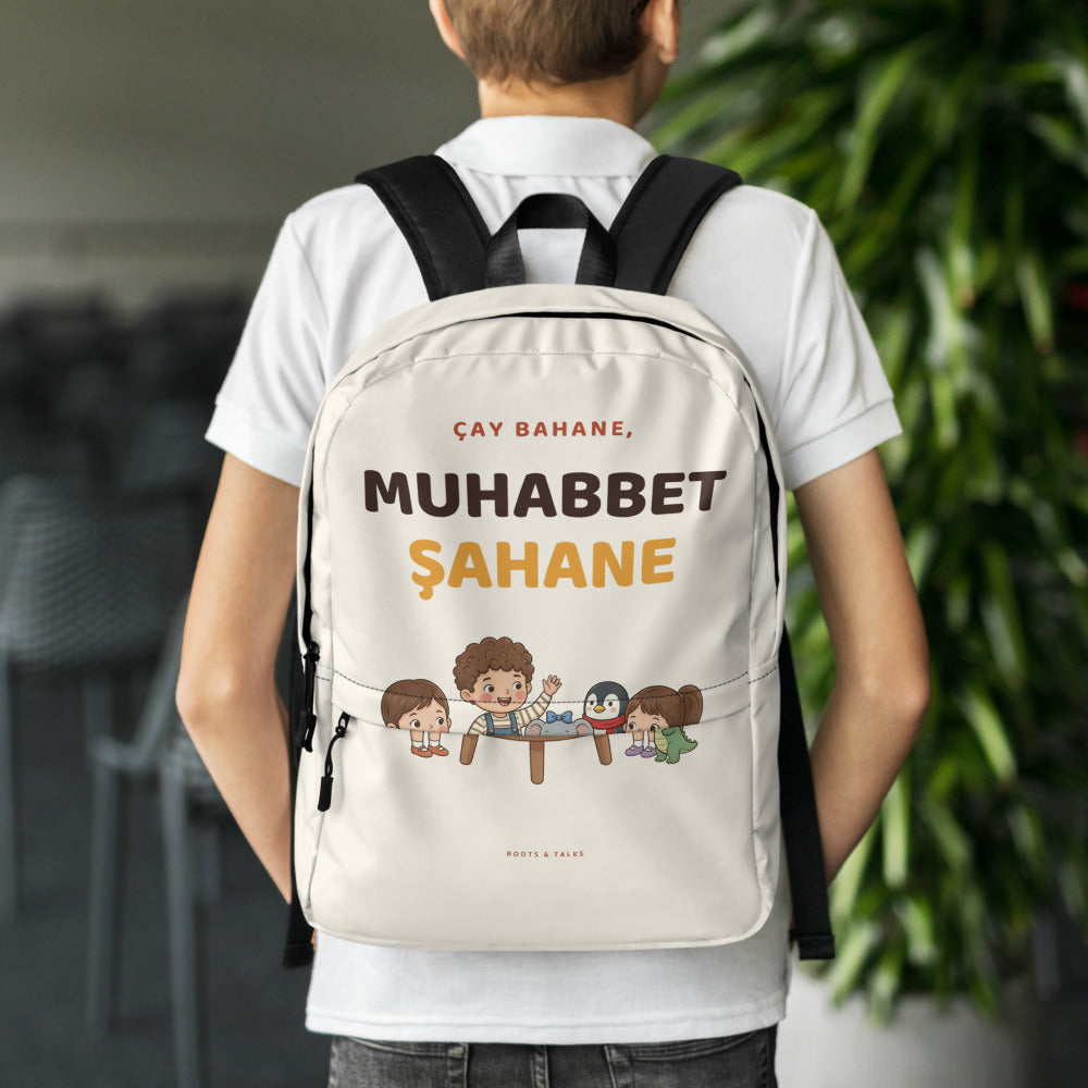 Çay Bahane, Muhabbet Şahane Backpack, Large Print, Roots & Talks - lifestyle photo 1