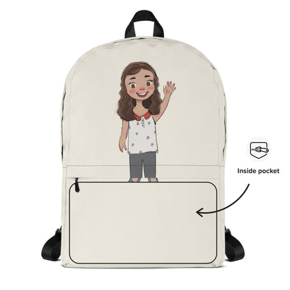 Defne Character Backpack, Large Print, Roots & Talks - product photo