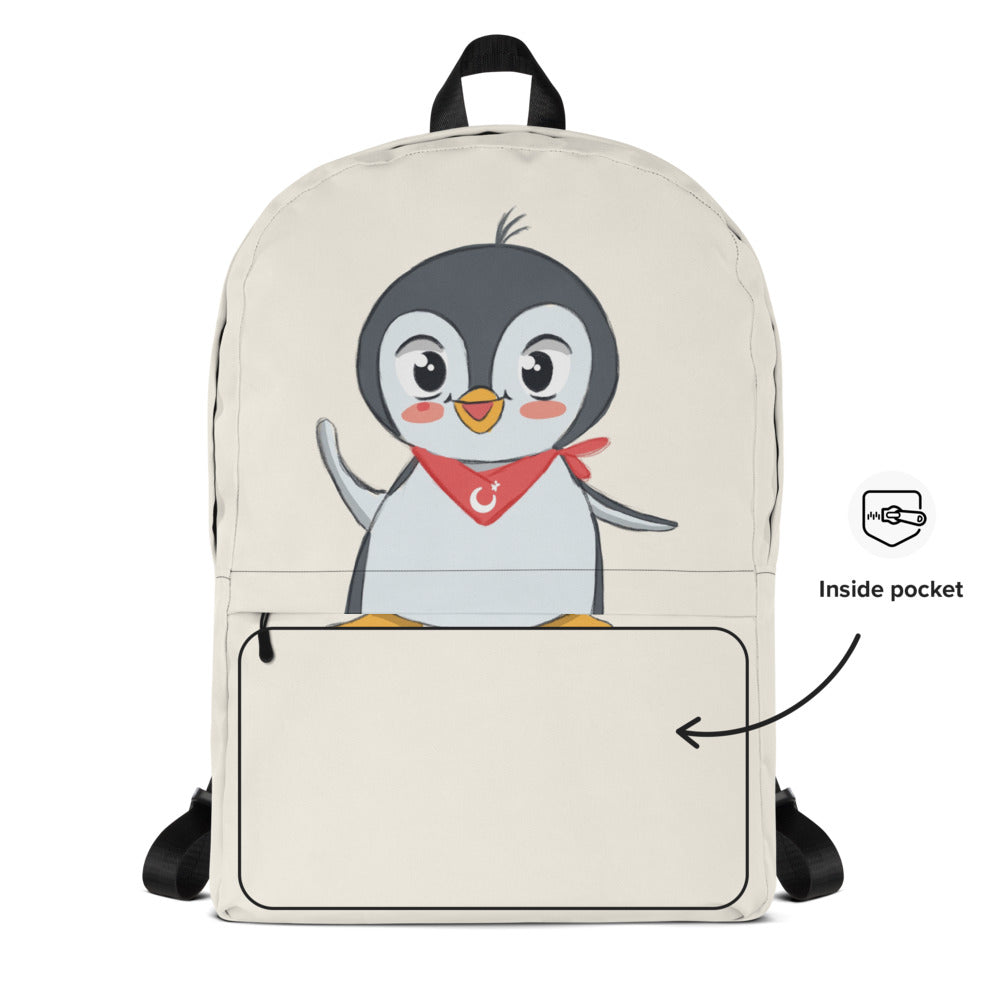 Pingucan Penguin Backpack, Large Print, Roots & Talks - product photo