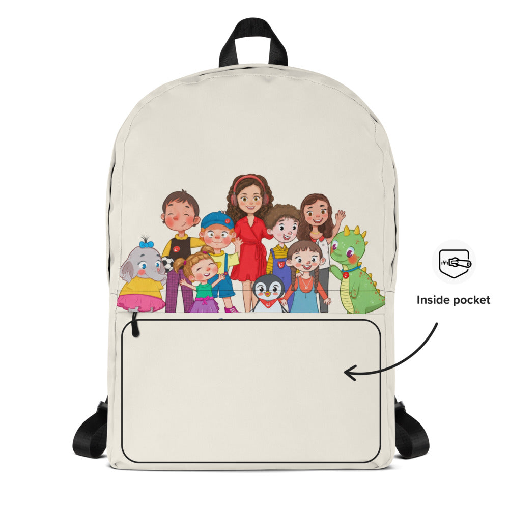 All the Characters Together Backpack, Large Print, Roots & Talks - product photo