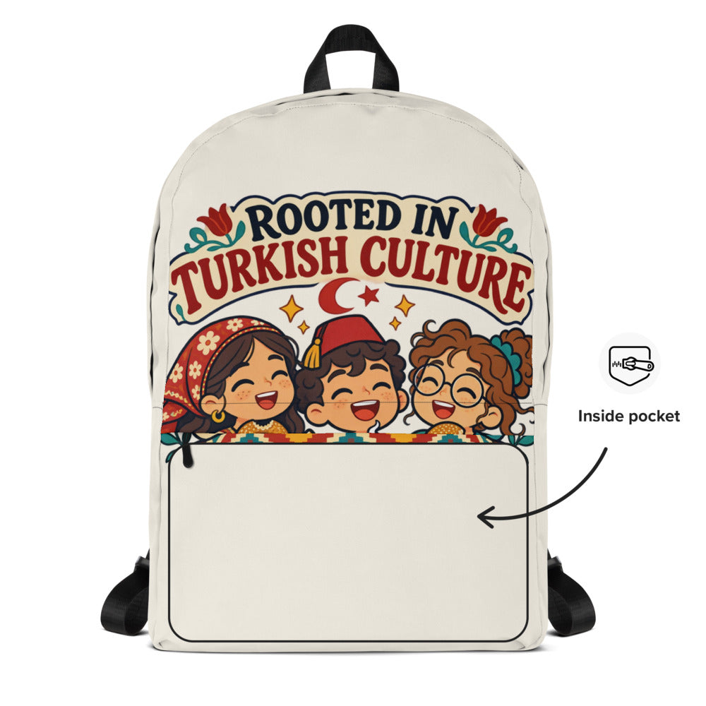 Rooted in Turkish Culture Backpack, Large Print, Roots & Talks - product photo