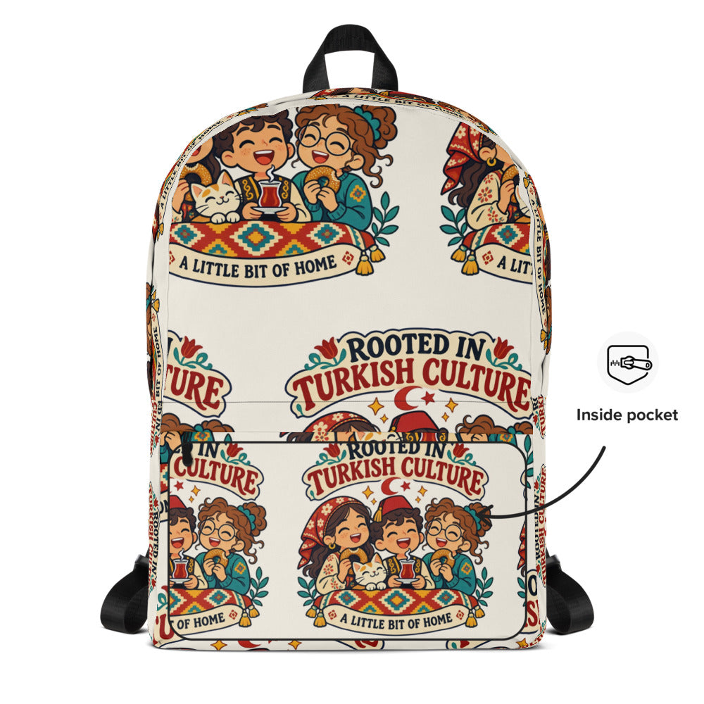 Rooted in Turkish Culture All-Over Print Backpack, Roots & Talks - product photo