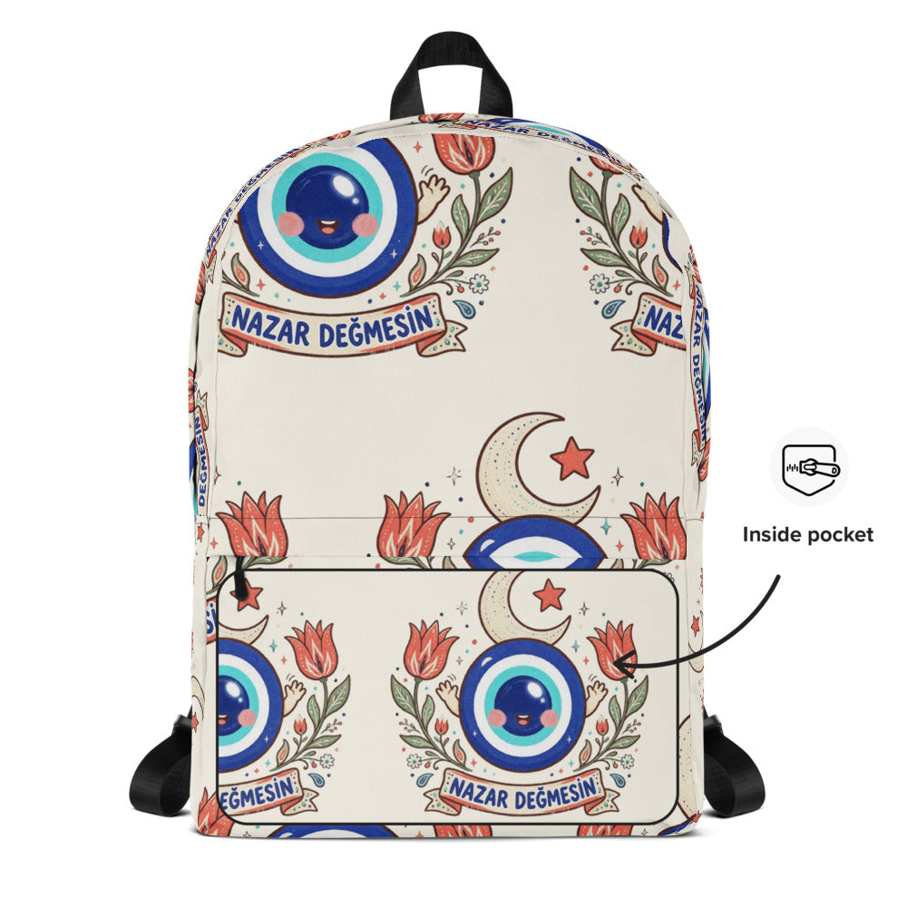 Nazar Değmesin All-Over Print Backpack, Roots & Talks - product photo