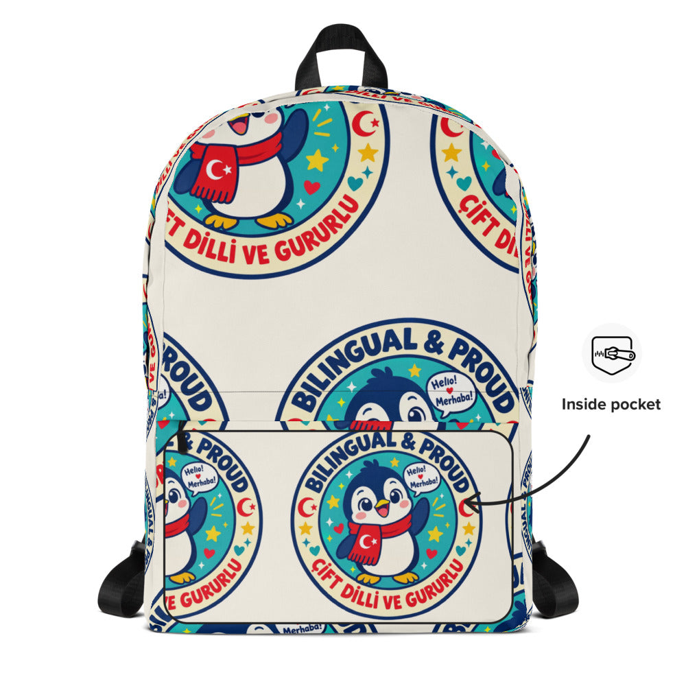 Bilingual & Proud All-Over Print Backpack, Roots & Talks - product photo