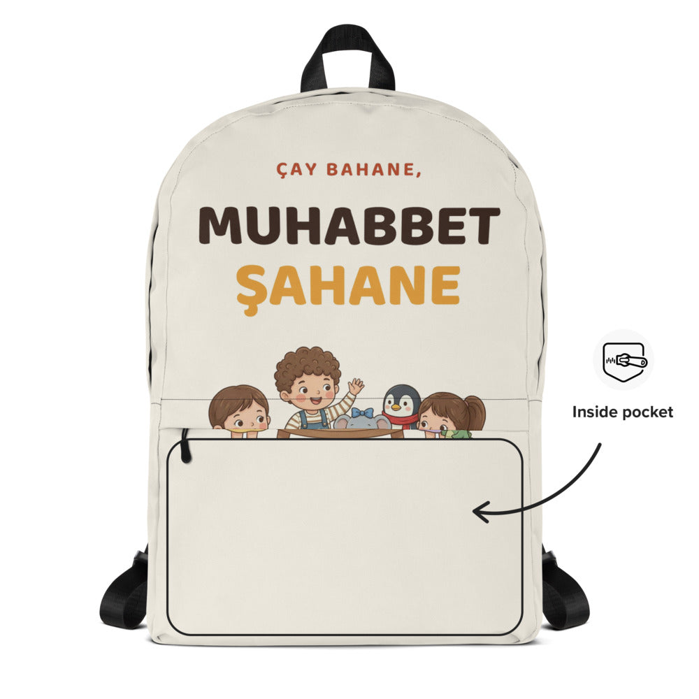 Çay Bahane, Muhabbet Şahane Backpack, Large Print, Roots & Talks - product photo